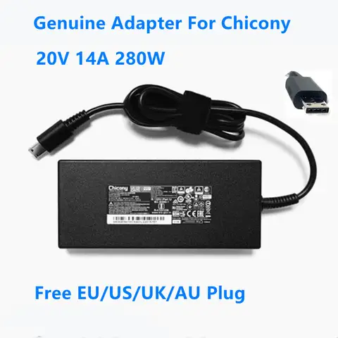 Genuine 20.0V 14.0A 280.0W Chicony A22-280P1A A280A016P Power Supply AC Adapter For MSI Laptop Charger