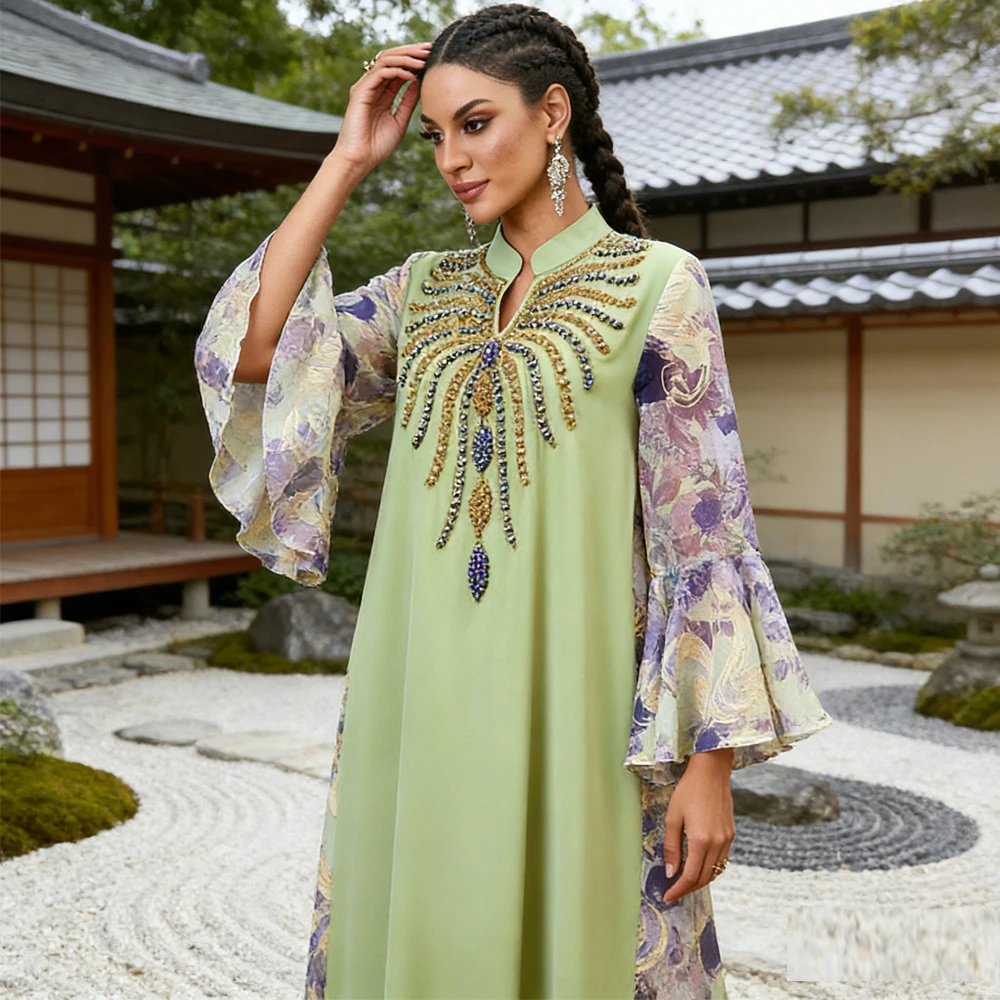 Eid Mubarak Djellaba Beaded Abaya Dubai Kaftan Muslim Women Dress Embroidery Islam Clothing Caftan Marocain Femme Robe Jalabiya
Eid Mubarak Djellaba Beaded Abaya Dubai Kaftan Muslim Women Dress Embroidery Islam Clothing Caftan Marocain Femme Robe Jalabiya