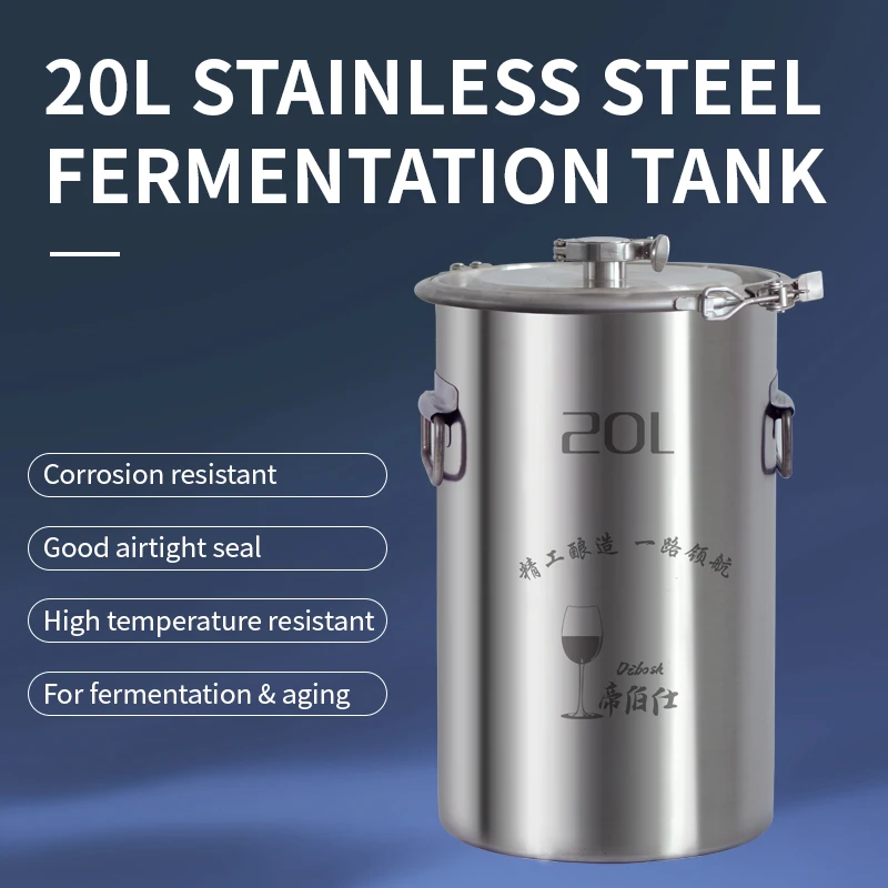 20L 304 stainless steel domestic small fermenter, wine storage tank, sealed tank, wine distillation and fermentation container
20L 304 stainless steel domestic small fermenter, wine storage tank, sealed tank, wine distillation and fermentation container