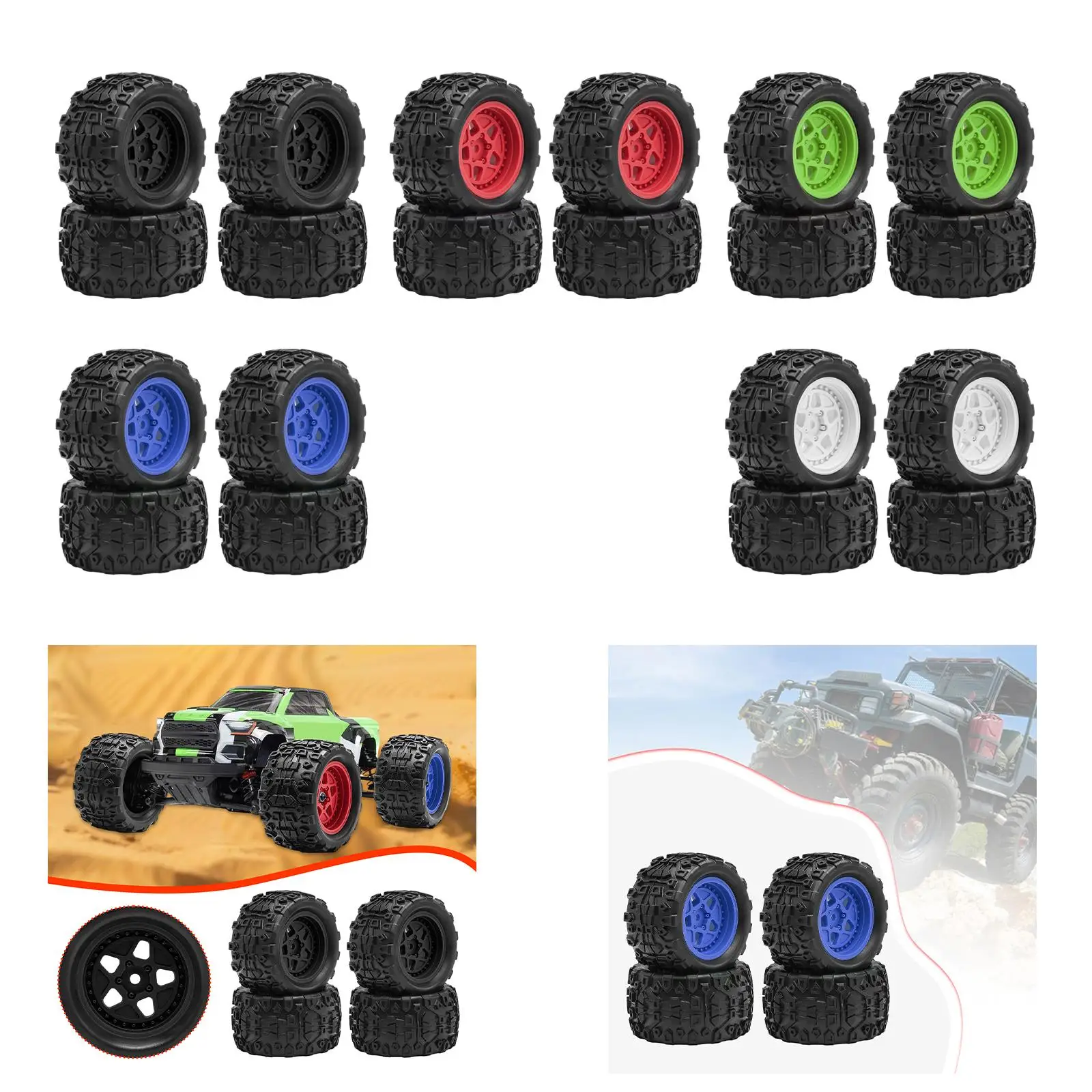 4x 1: 18 RC Tires Wheels Replacement with Tooth Pattern Sturdy Professional with 5 Star Hubs Upgrades Diameter 72.5mm
4x 1: 18 RC Tires Wheels Replacement with Tooth Pattern Sturdy Professional with 5 Star Hubs Upgrades Diameter 72.5mm