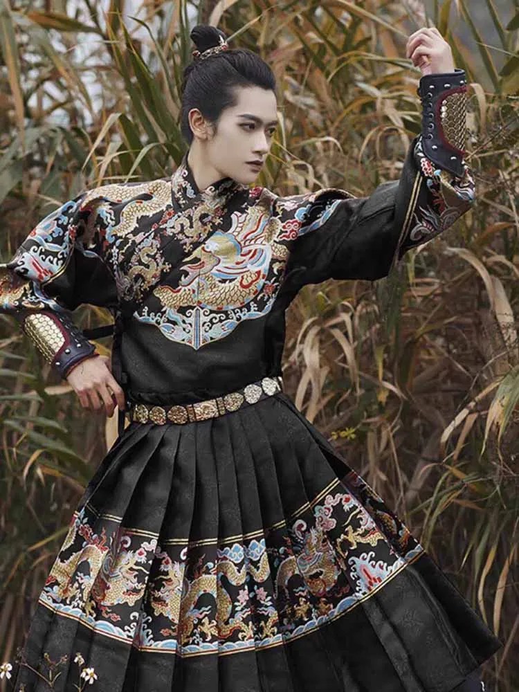 Original Ming Dynasty Hanfu Flying Fish Robe Uniform Guard Black Hanfu Robe For Men Women Halloween Swordsman Cosplay Costume
Original Ming Dynasty Hanfu Flying Fish Robe Uniform Guard Black Hanfu Robe For Men Women Halloween Swordsman Cosplay Costume