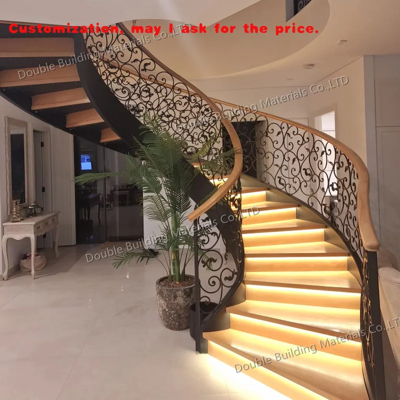 на заказ.Роскошные и красивые индивидуальные изогнутые лестницы из кованого железа со светодиодной подсветкой для дома из поставщика лестниц Фошань.
на заказ.Роскошные и красивые индивидуальные изогнутые лестницы из кованого железа со светодиодной подсветкой для дома из поставщика лестниц Фошань.