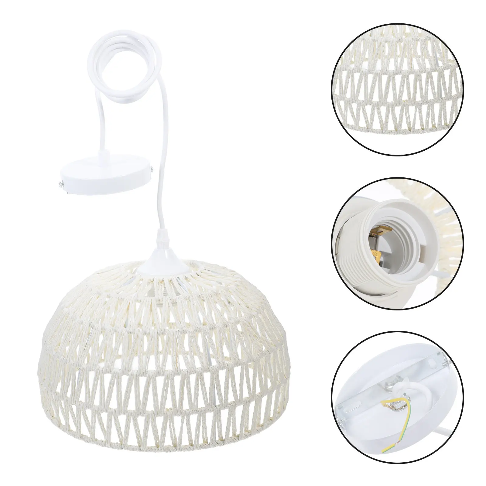 1Set Bamboo and Rattan Pendant Lamp Simple Elegant Single Head Ceiling Light for Restaurant Balcony Dorm Hallway Retro
1Set Bamboo and Rattan Pendant Lamp Simple Elegant Single Head Ceiling Light for Restaurant Balcony Dorm Hallway Retro