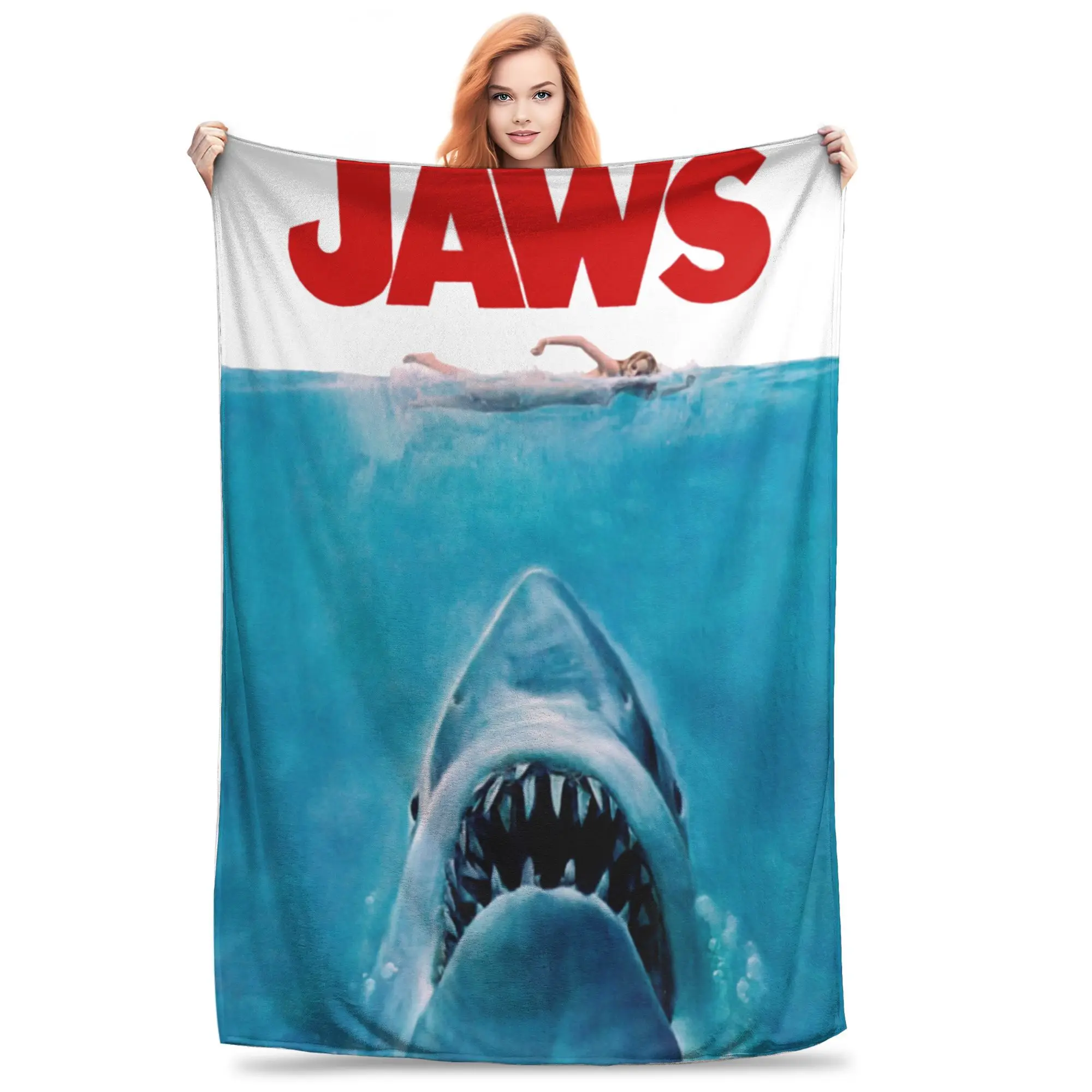 Jaws Original Movie Blanket Warm Cozy Fluffy Retro Throw Blankets for Sofa 50x60 Inch Multiple Sizes Rug Piece
Jaws Original Movie Blanket Warm Cozy Fluffy Retro Throw Blankets for Sofa 50x60 Inch Multiple Sizes Rug Piece