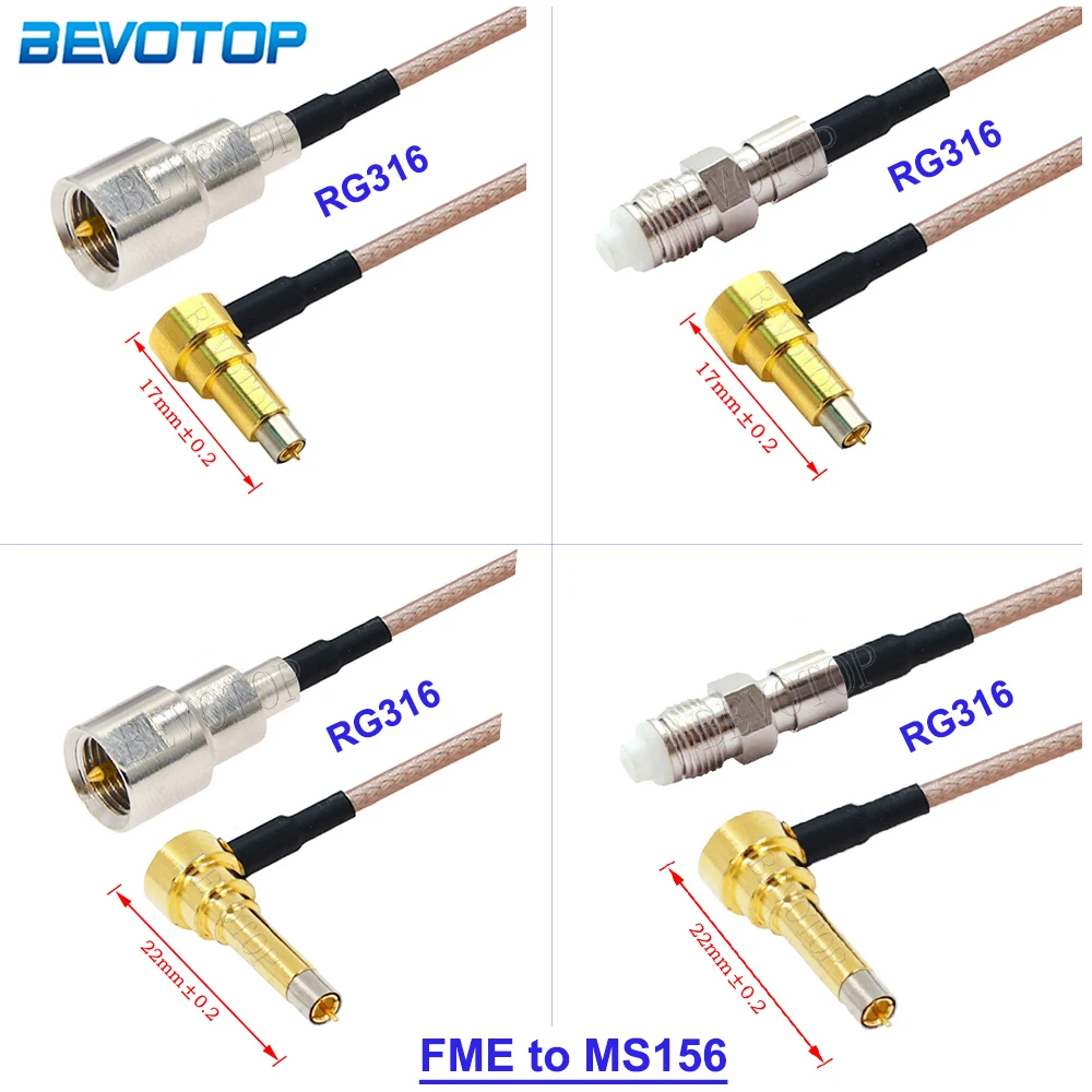 1Pcs MS156 to FME Male/Female Connector RG316 RF Coaxial Cable Pigtail, New Wireless Modem Wire 15cm-1m
1Pcs MS156 to FME Male/Female Connector RG316 RF Coaxial Cable Pigtail, New Wireless Modem Wire 15cm-1m