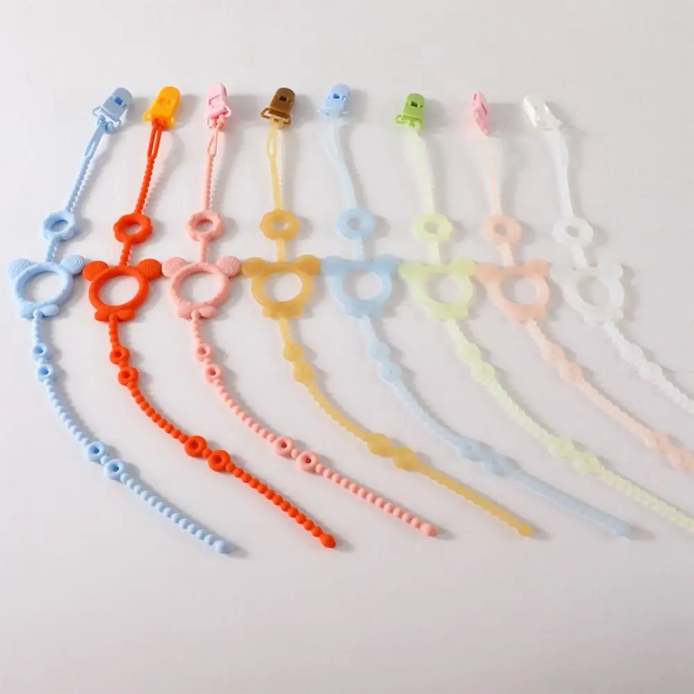Anti-drop Chain Pacifier Holder Clips Nipple Accessory Pure Color Baby Pacifier Chain Cartoon Bear Silicone
Anti-drop Chain Pacifier Holder Clips Nipple Accessory Pure Color Baby Pacifier Chain Cartoon Bear Silicone
