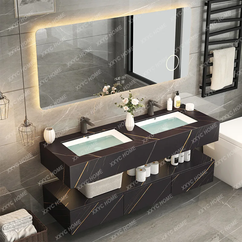 Комплект мебели для ванной комнаты Hotel Wind Rock: тумба под раковину и шкафчик, легкая роскошь
Комплект мебели для ванной комнаты Hotel Wind Rock: тумба под раковину и шкафчик, легкая роскошь