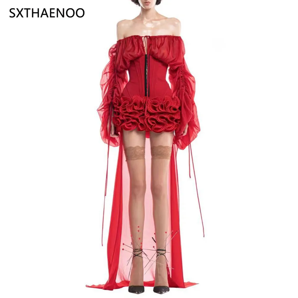 SXTHAENOO Solid Spliced Appliques Slimming Dresses For Women Strapless Sleeveless High Waist Temperament Dress Female Fashion
SXTHAENOO Solid Spliced Appliques Slimming Dresses For Women Strapless Sleeveless High Waist Temperament Dress Female Fashion