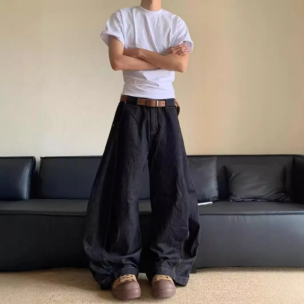 American Sle Hip Hop Loose Leg Jeans Men's Floor Length Banana Drag Pants Vintage Wide Leg Cotton Denim Straight Tube Trousers
American Sle Hip Hop Loose Leg Jeans Men's Floor Length Banana Drag Pants Vintage Wide Leg Cotton Denim Straight Tube Trousers