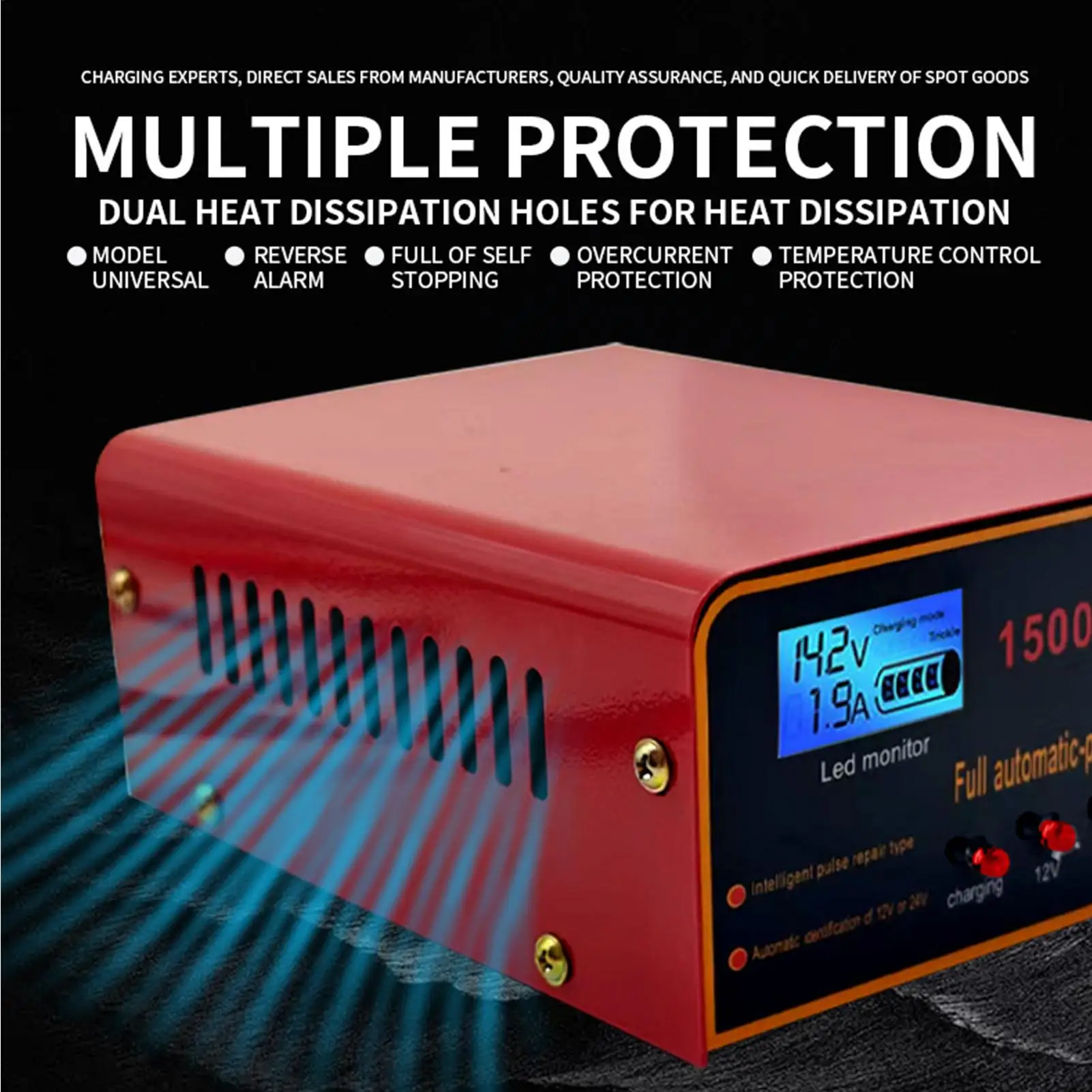 Auto Battery Charger Motorcycle Battery Chargers Maintainer Fast Charging Safety Protection Compressor Portable For Tractor
Auto Battery Charger Motorcycle Battery Chargers Maintainer Fast Charging Safety Protection Compressor Portable For Tractor
