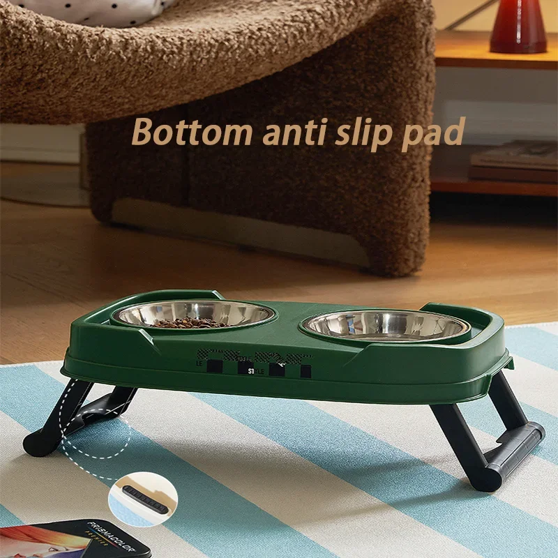Pet Folding Elevated Bowl, Dog Anti Rollover Adjustable Stainless Steel Food Bowl, Pet Detachable and Washable Double Bowl
Pet Folding Elevated Bowl, Dog Anti Rollover Adjustable Stainless Steel Food Bowl, Pet Detachable and Washable Double Bowl