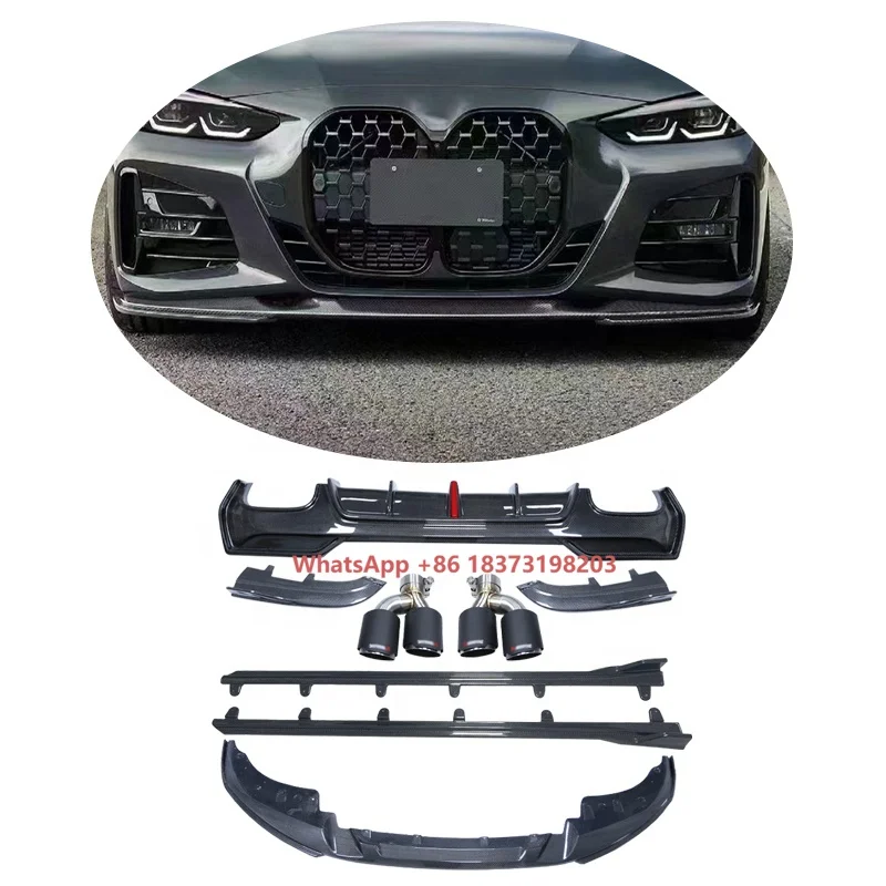 G22 425i 430i Carbon Fiber Front Lip Side Skirt Diffuser Body Parts Body Kits for BMW 4 Series G22 Sports 2021+
G22 425i 430i Carbon Fiber Front Lip Side Skirt Diffuser Body Parts Body Kits for BMW 4 Series G22 Sports 2021+
