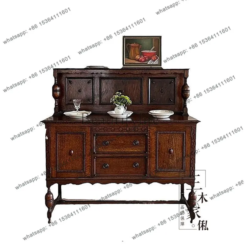 French retro solid wood dining side cabinet American carved living room dining room wall wine cabinet
French retro solid wood dining side cabinet American carved living room dining room wall wine cabinet