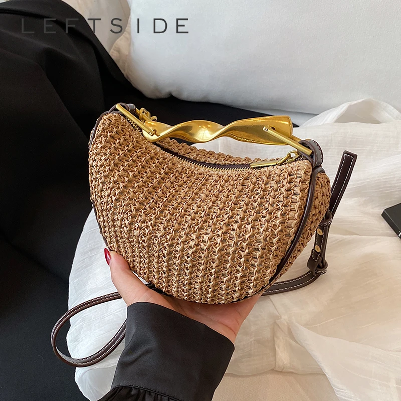 LEFTSIDE Weave Straw Shoulder Bags for Women 2025 Summer Luxury Designer Small Fashion Crossbody Bag Females Beach Bags Handbags 
LEFTSIDE Weave Straw Shoulder Bags for Women 2025 Summer Luxury Designer Small Fashion Crossbody Bag Females Beach Bags Handbags