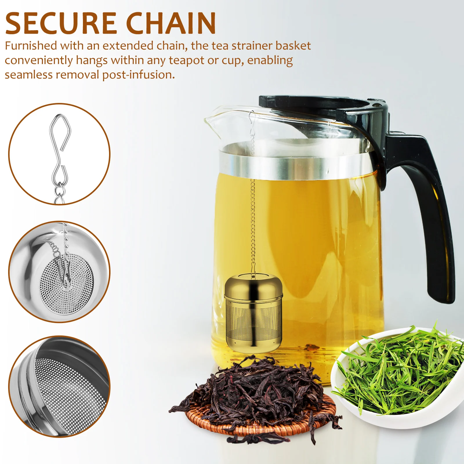 4pcs Stainless Steel Infuser Fine Mesh Filter Household Brewing Basket Teapot Mesh Strainer Insert Metal Tea Steeping Strainer
4pcs Stainless Steel Infuser Fine Mesh Filter Household Brewing Basket Teapot Mesh Strainer Insert Metal Tea Steeping Strainer