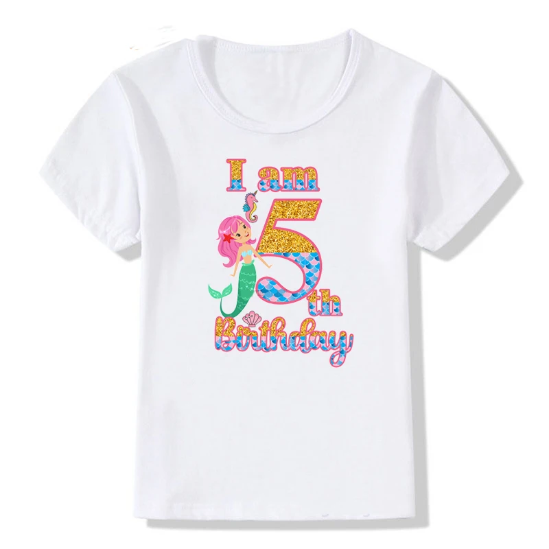 I Am 5th 6 7 8 Birthday Mermaid Princess Graphic T Shirts Boy T Shirt Girl Kid Clothes Girls T-Shirts Children Clothing T-shirt
I Am 5th 6 7 8 Birthday Mermaid Princess Graphic T Shirts Boy T Shirt Girl Kid Clothes Girls T-Shirts Children Clothing T-shirt