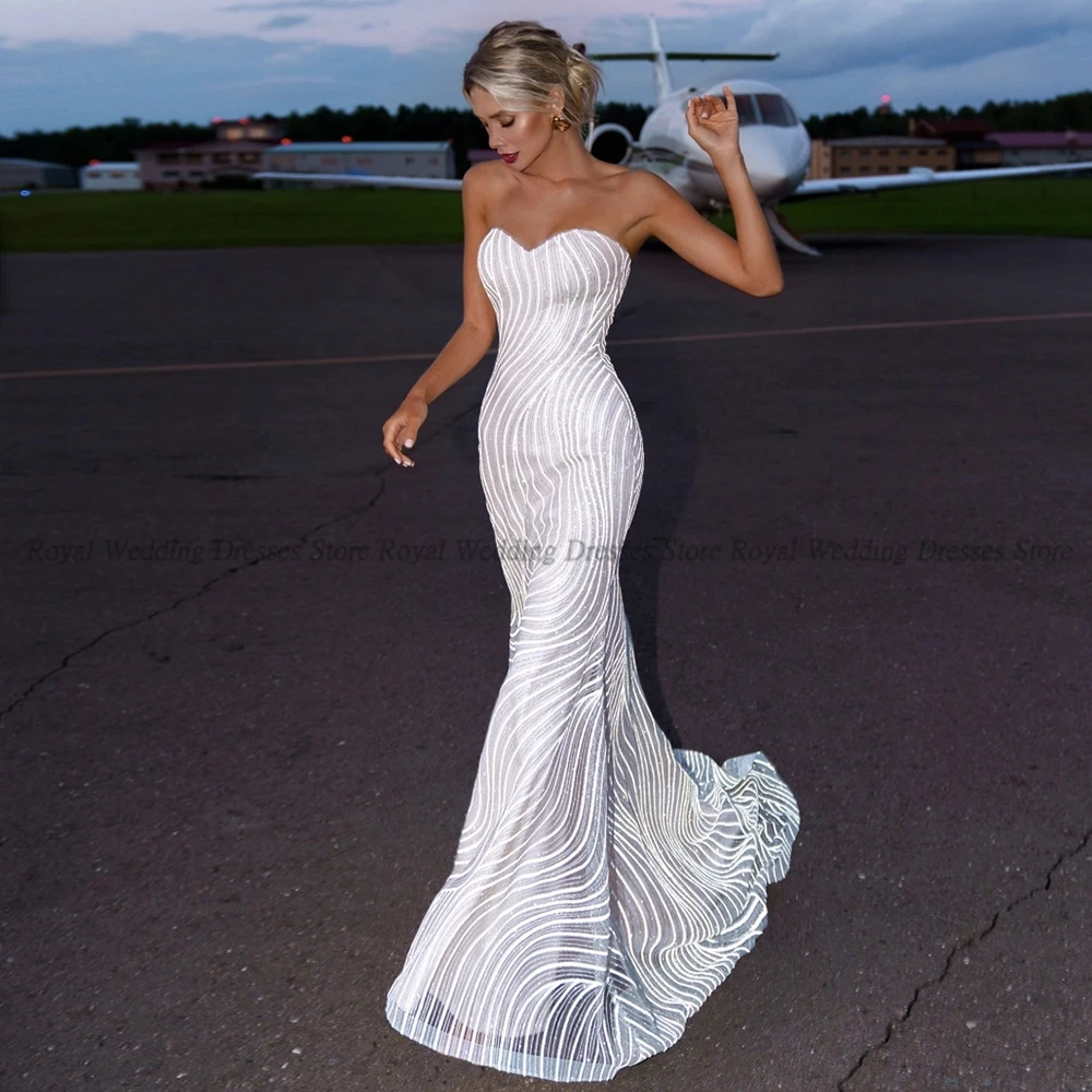 High Quality Mermaid Wedding Dresses Sleeveless Paillette Sexy Strapless Open Back 2022 Summer Floor Length Gowns Robe De Ma
High Quality Mermaid Wedding Dresses Sleeveless Paillette Sexy Strapless Open Back 2022 Summer Floor Length Gowns Robe De Ma