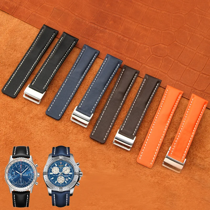 High Quality Cowhide Genuine Leather Thicked Watch Band Straps Mens Fashion Stitching Wristband 22/24mm Fits Breitling
High Quality Cowhide Genuine Leather Thicked Watch Band Straps Mens Fashion Stitching Wristband 22/24mm Fits Breitling