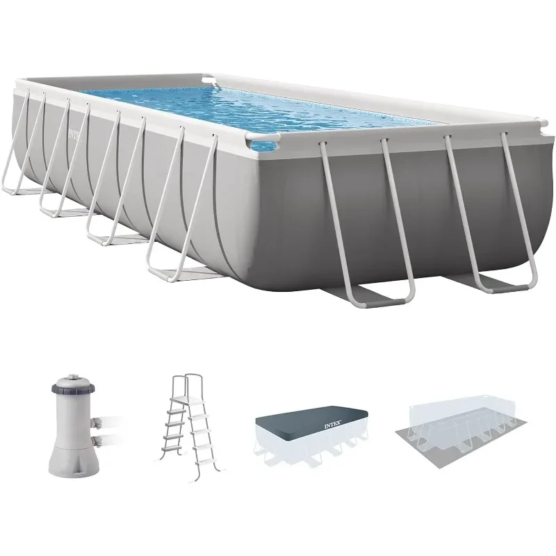 INTEX 26791EH Prism Frame Premium Rectangular Above Ground Swimming Pool Set: 16ft x 8ft x 42in – Complete Set
INTEX 26791EH Prism Frame Premium Rectangular Above Ground Swimming Pool Set: 16ft x 8ft x 42in – Complete Set
