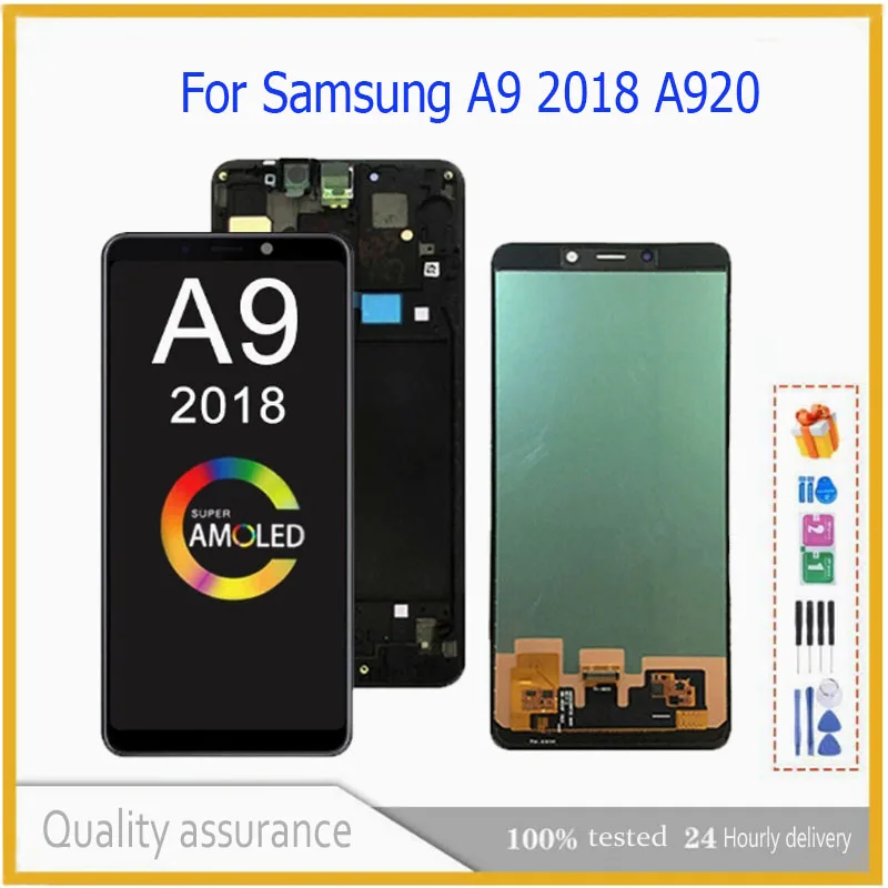 AMOLED для Samsung A9 2018, ЖК-дисплей A9s A9 Star Pro SM-A920F/DS, pantalla LCD, дигитайзер для Samsung A920, ЖК-дисплей
AMOLED для Samsung A9 2018, ЖК-дисплей A9s A9 Star Pro SM-A920F/DS, pantalla LCD, дигитайзер для Samsung A920, ЖК-дисплей
