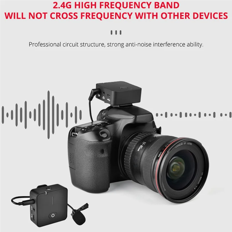 Wireless Lavalier Microphone One To One Smart Pairing Recording Microphone Professional Noise Canceling Microphone Durable-Y41A
Wireless Lavalier Microphone One To One Smart Pairing Recording Microphone Professional Noise Canceling Microphone Durable-Y41A