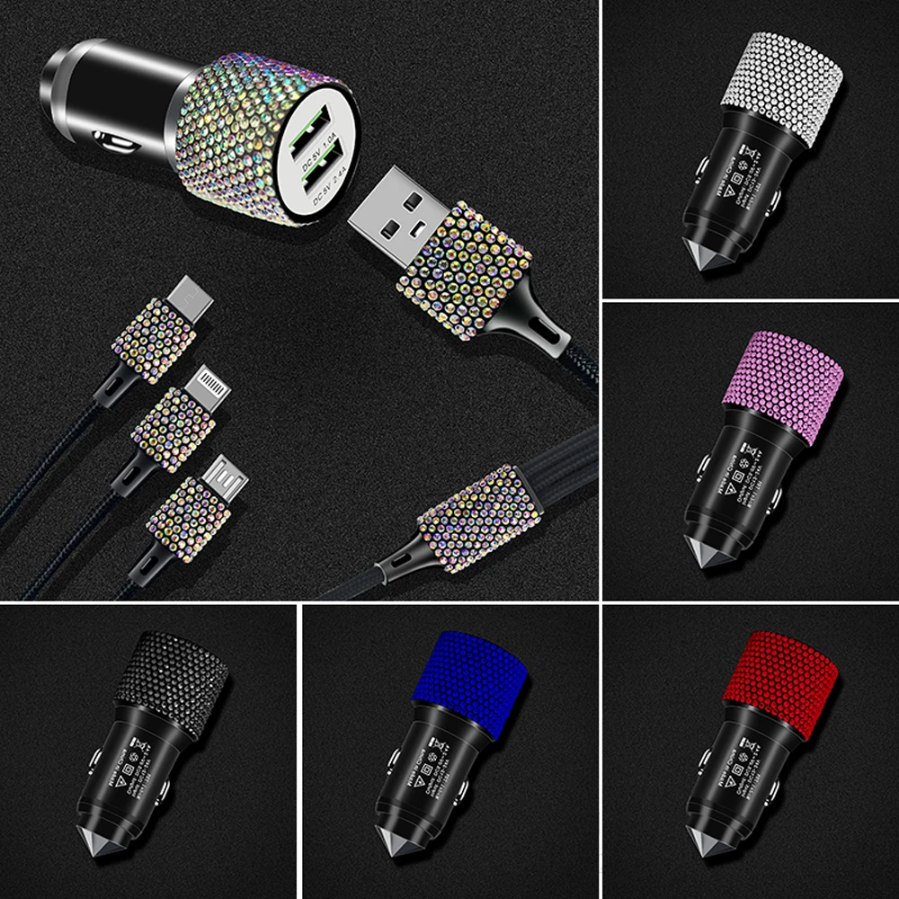 Автомобильное зарядное устройство с двумя USB-портами и кабелем передачи данных, 5 В, 2,4 А
Автомобильное зарядное устройство с двумя USB-портами и кабелем передачи данных, 5 В, 2,4 А