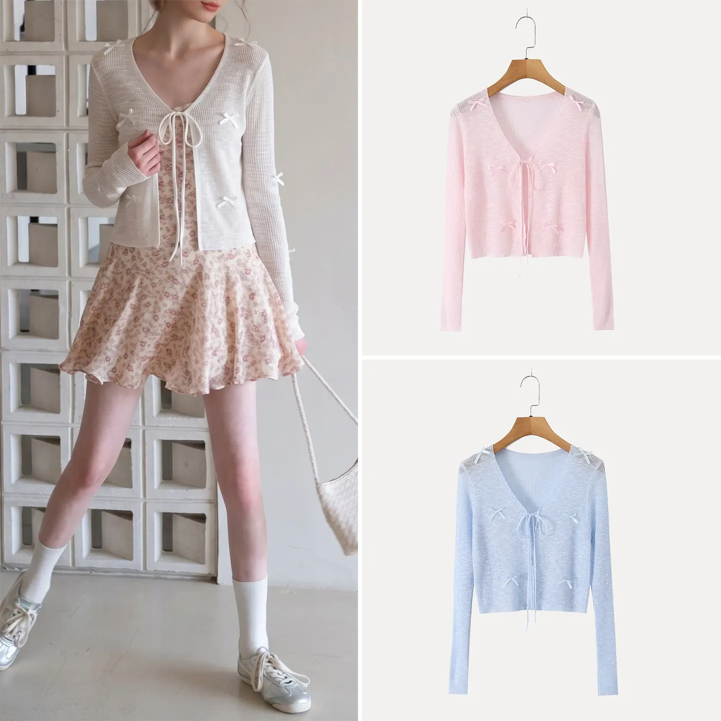 Fashionable Knot Sweet Knitted Summer 2026 Women's Air Conditioner Cardigan Sun Protection Open Shirt ZADATA Brand
Fashionable Knot Sweet Knitted Summer 2026 Women's Air Conditioner Cardigan Sun Protection Open Shirt ZADATA Brand