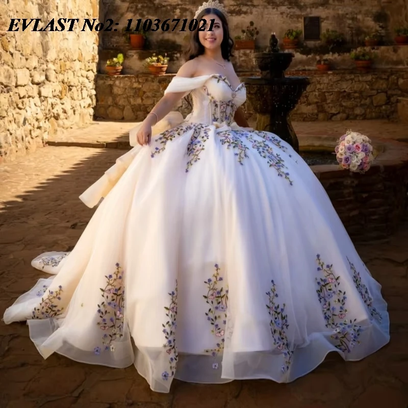 EVLAST бежевое бальное платье по индивидуальному заказу, платье Quinceanera с открытыми плечами, аппликация, кружево, бисер, бант, сладкий 16, Vestidos De 15 Anos E2Q43
EVLAST бежевое бальное платье по индивидуальному заказу, платье Quinceanera с открытыми плечами, аппликация, кружево, бисер, бант, сладкий 16, Vestidos De 15 Anos E2Q43