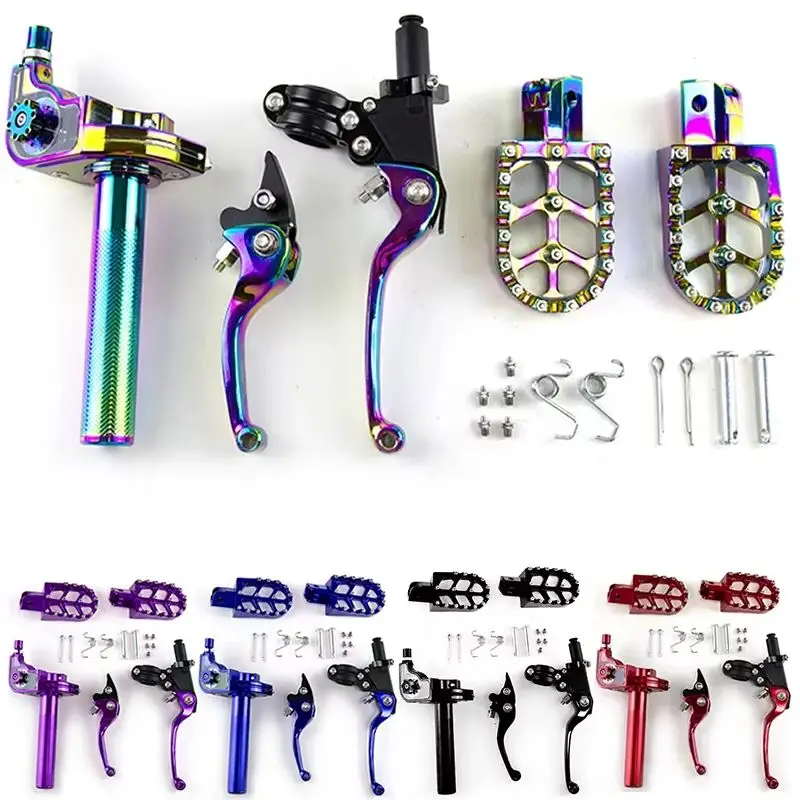 Motorcycle Dirt Pit Bike Clutch Brake Handle Drum Levers/Footrests Pedals Pegs/22mm Accelerator Throttle Twist Grips Handlebar
Motorcycle Dirt Pit Bike Clutch Brake Handle Drum Levers/Footrests Pedals Pegs/22mm Accelerator Throttle Twist Grips Handlebar