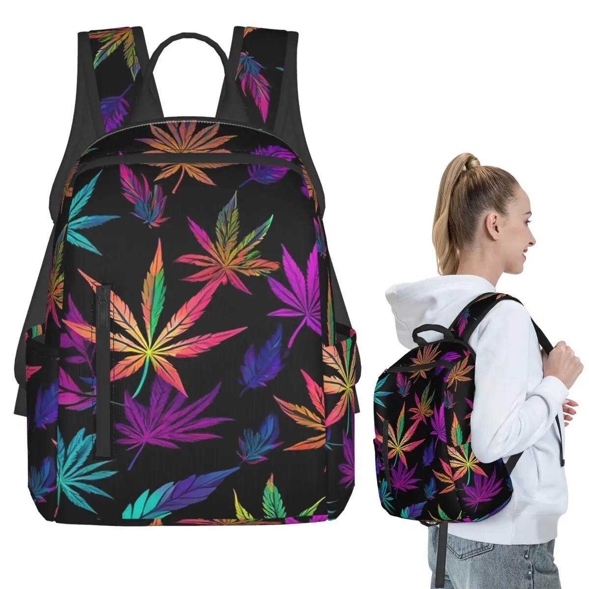 Colorful Gradient Leaves Backpack Student BookBag Kids School Bag Computer Shoulder Bags Men Women
Colorful Gradient Leaves Backpack Student BookBag Kids School Bag Computer Shoulder Bags Men Women