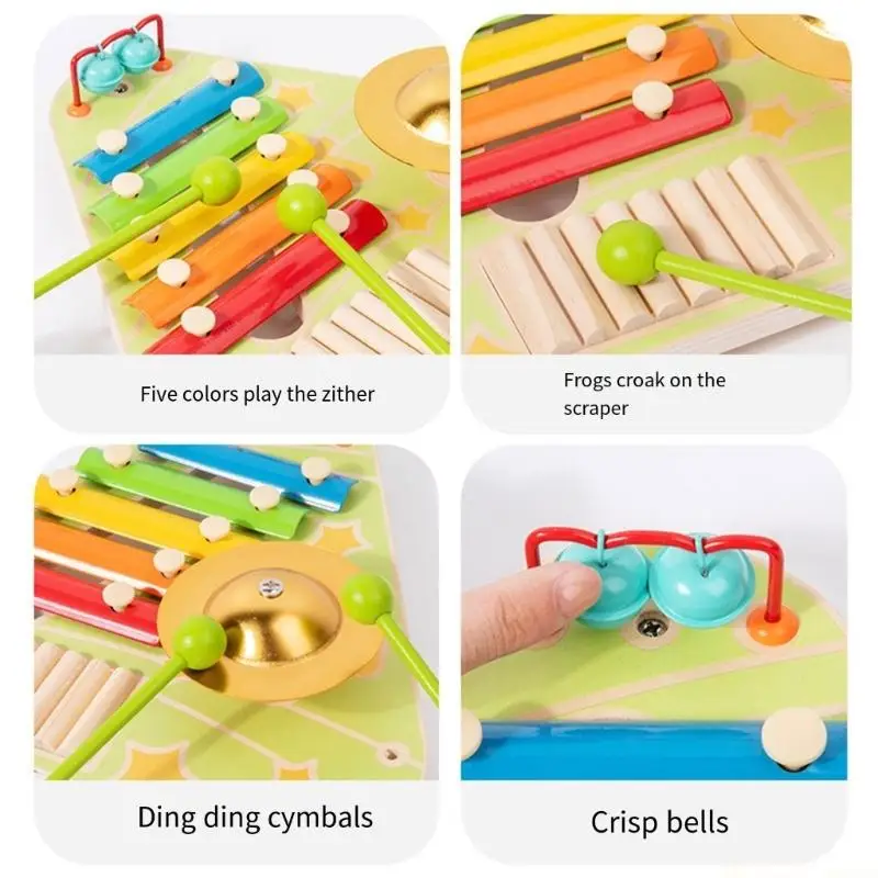 31BE Educational Multifunctional Wooden Music Set with Bells Cymbals for Toddlers
31BE Educational Multifunctional Wooden Music Set with Bells Cymbals for Toddlers