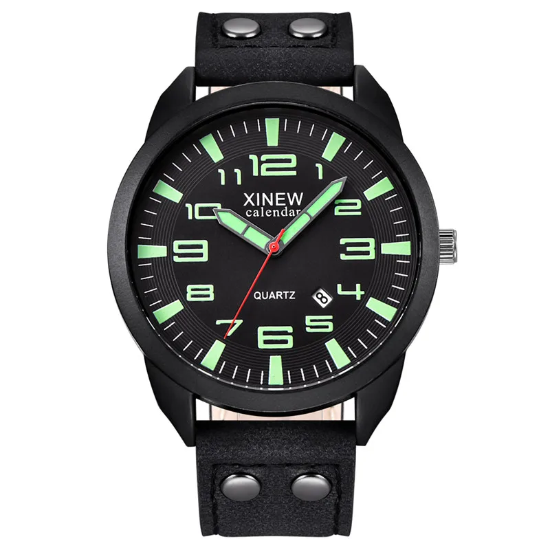 Men Genuine XINEW Brand 2813 Watches Students Fashion Casual Leather Band Simple Military Date Quartz Watch Relogio Masculino
Men Genuine XINEW Brand 2813 Watches Students Fashion Casual Leather Band Simple Military Date Quartz Watch Relogio Masculino