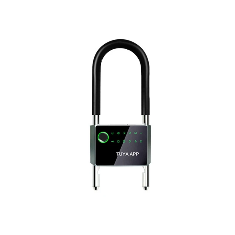 Waterproof Control Bicycle U Shape Lock Smart Bike Lock With TUYA APP Passcode Fingerprint Safe Electronic Lock
Waterproof Control Bicycle U Shape Lock Smart Bike Lock With TUYA APP Passcode Fingerprint Safe Electronic Lock