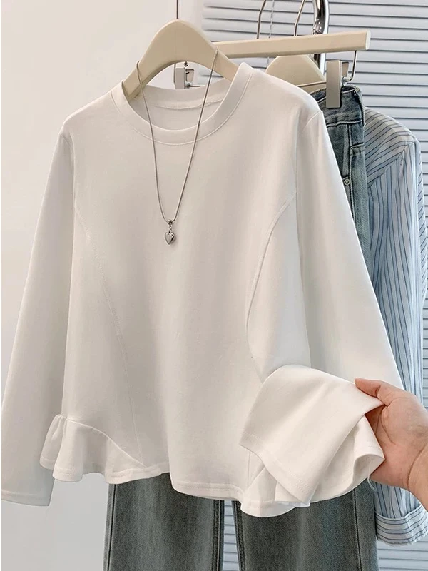plus Size Women's Long Sleeve T-Shirt Slimming Color Base Shirt Trendy Spring Autumn New Style Casual Loose Fit round Neck
plus Size Women's Long Sleeve T-Shirt Slimming Color Base Shirt Trendy Spring Autumn New Style Casual Loose Fit round Neck