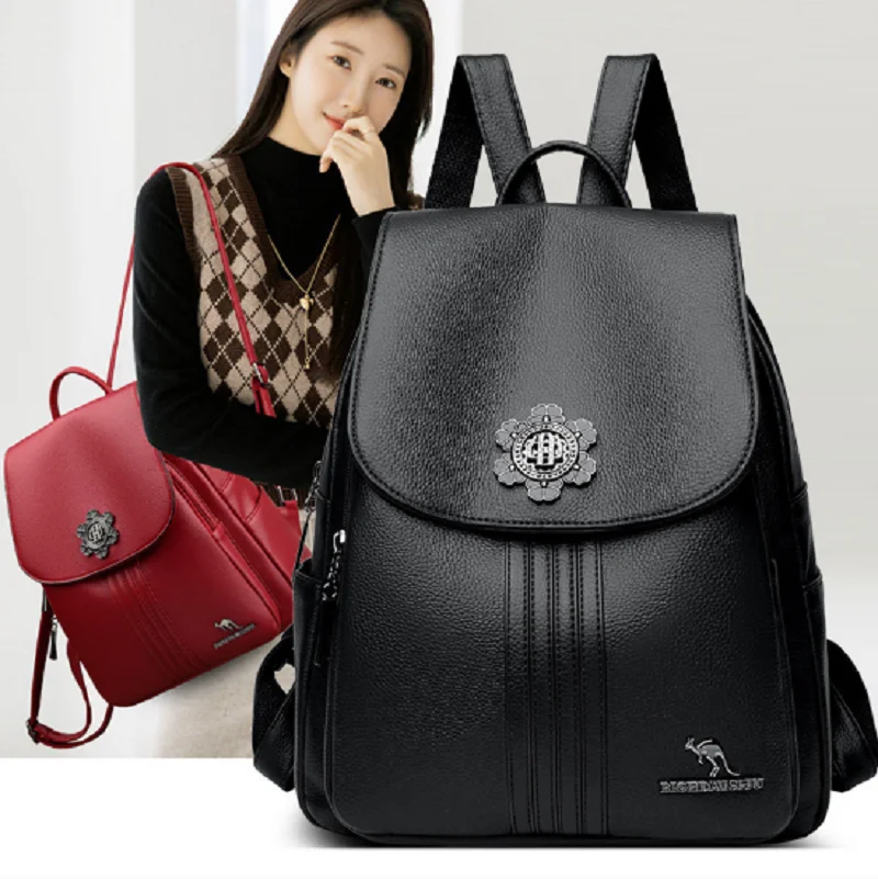 2026 Korean Fashion High Quality Leather Backpacks Women's Large Capacity Travel Shoulder Bags Totes Laptop School Bag Backpack
2026 Korean Fashion High Quality Leather Backpacks Women's Large Capacity Travel Shoulder Bags Totes Laptop School Bag Backpack