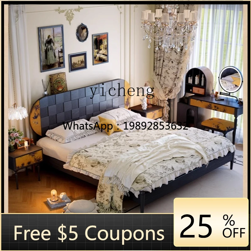 Кровать R2 в ретро-стиле, черная, из массива дерева, для небольшой квартиры, для главной спальни, простая, в средневековом стиле, двуспальная, 1,8 метра.
Кровать R2 в ретро-стиле, черная, из массива дерева, для небольшой квартиры, для главной спальни, простая, в средневековом стиле, двуспальная, 1,8 метра.