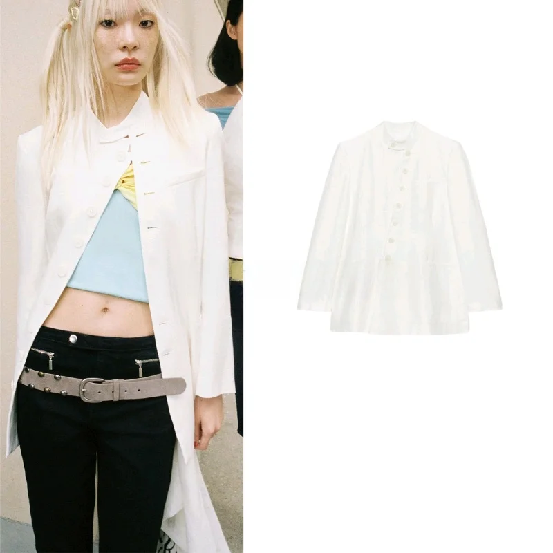 Summer New Women's Commuter Style Long Sleeve High Collar Double Breasted Suit Jacket Loose Fit Polyester Fiber Women's Fashion
Summer New Women's Commuter Style Long Sleeve High Collar Double Breasted Suit Jacket Loose Fit Polyester Fiber Women's Fashion