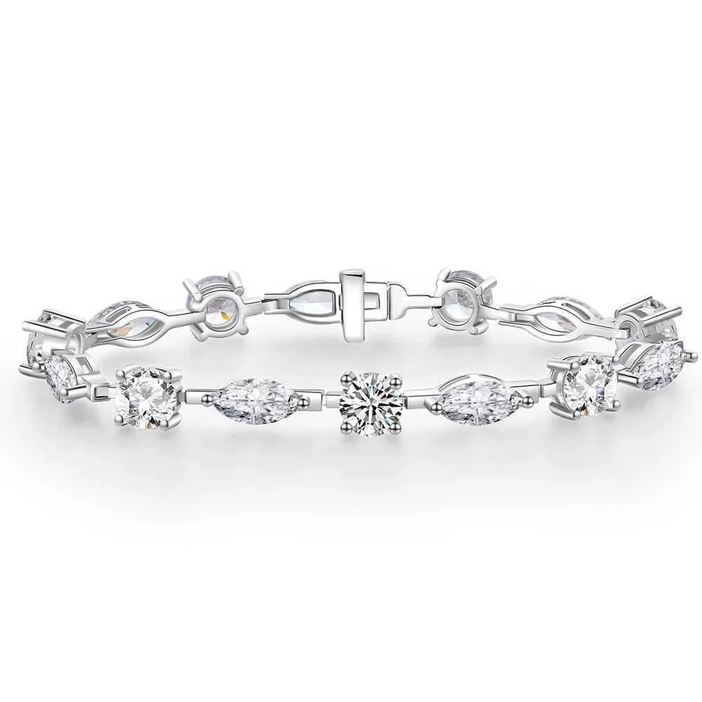 2024 New Fashion Full Diamond Bracelet Women's S925 Pure Silver Luxury Small and Versatile, Minimalist and Fashionable
2024 New Fashion Full Diamond Bracelet Women's S925 Pure Silver Luxury Small and Versatile, Minimalist and Fashionable