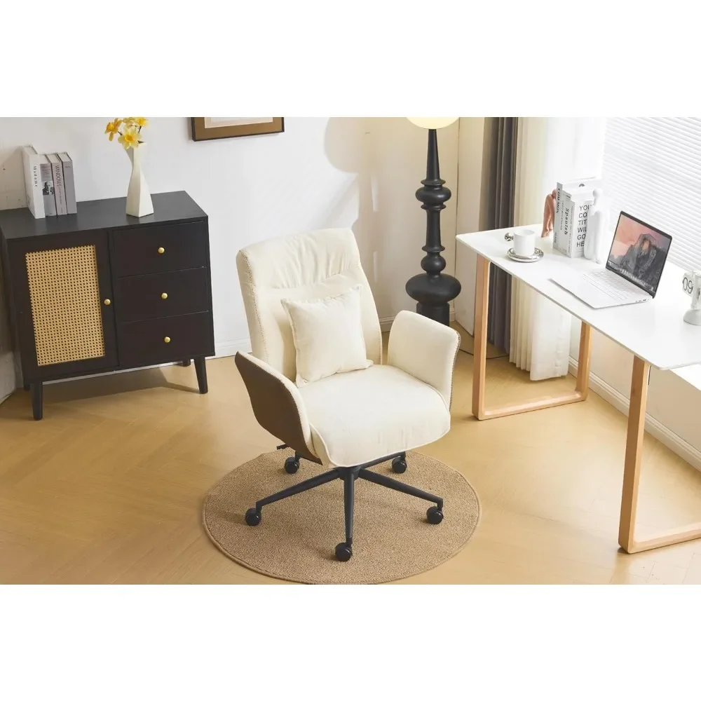 Office Desk Chair with Wheels,Comfy Computer Task Nail Tech Vanity Chair with Back&Lumbar Pillow&Padded Arm
Office Desk Chair with Wheels,Comfy Computer Task Nail Tech Vanity Chair with Back&Lumbar Pillow&Padded Arm