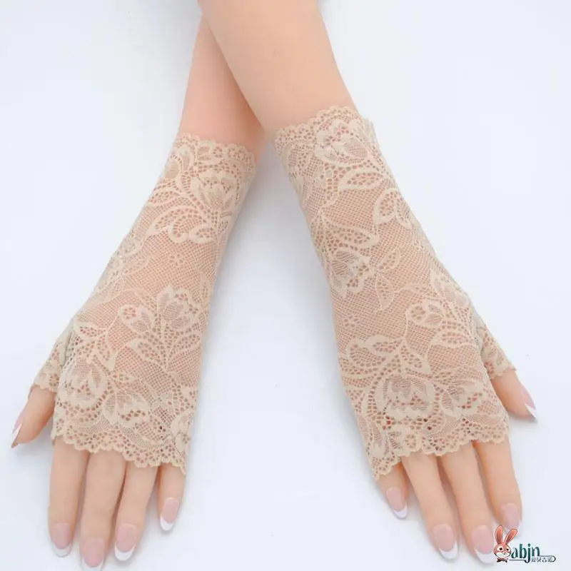 Lace Half Finger Gloves Sun Protection Short Style Women's Finger Thin Summer No Finger Mid-Length UV Protection for ...
Lace Half Finger Gloves Sun Protection Short Style Women's Finger Thin Summer No Finger Mid-Length UV Protection for ...