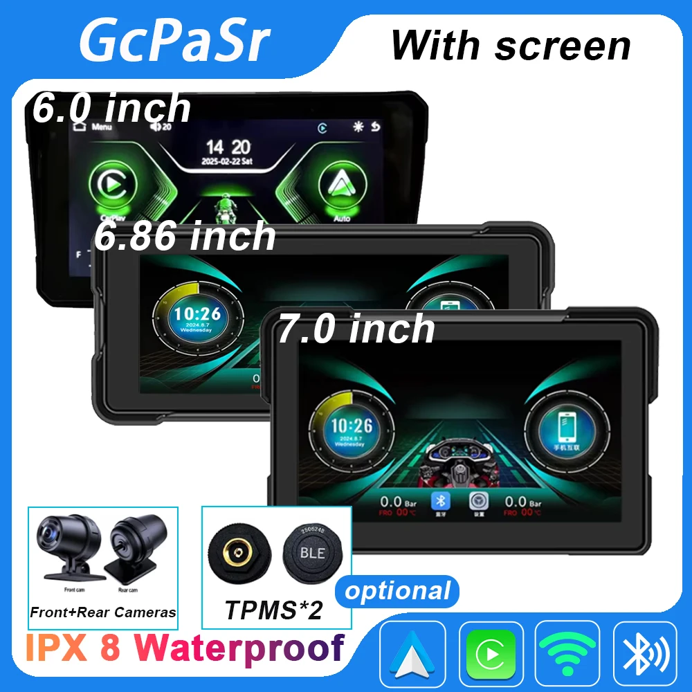 Waterproof Wireless Carplay For Motorcycle Touch Screen Android Auto With GPS TMPS Anti-shake Night Version Cameras Video
Waterproof Wireless Carplay For Motorcycle Touch Screen Android Auto With GPS TMPS Anti-shake Night Version Cameras Video