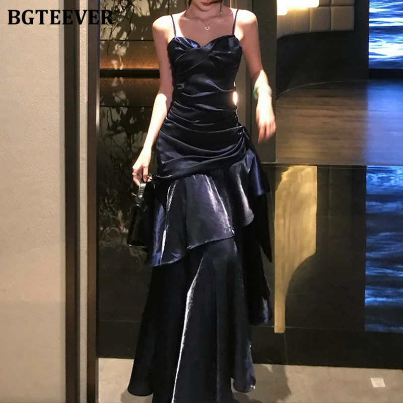 BGTEEVER Stylish Female Spaghetti Strap Bodycon Party Dress Elegant Slim Waist Ladies Ruffles Package Hip Sleeveless Midi Dress
BGTEEVER Stylish Female Spaghetti Strap Bodycon Party Dress Elegant Slim Waist Ladies Ruffles Package Hip Sleeveless Midi Dress