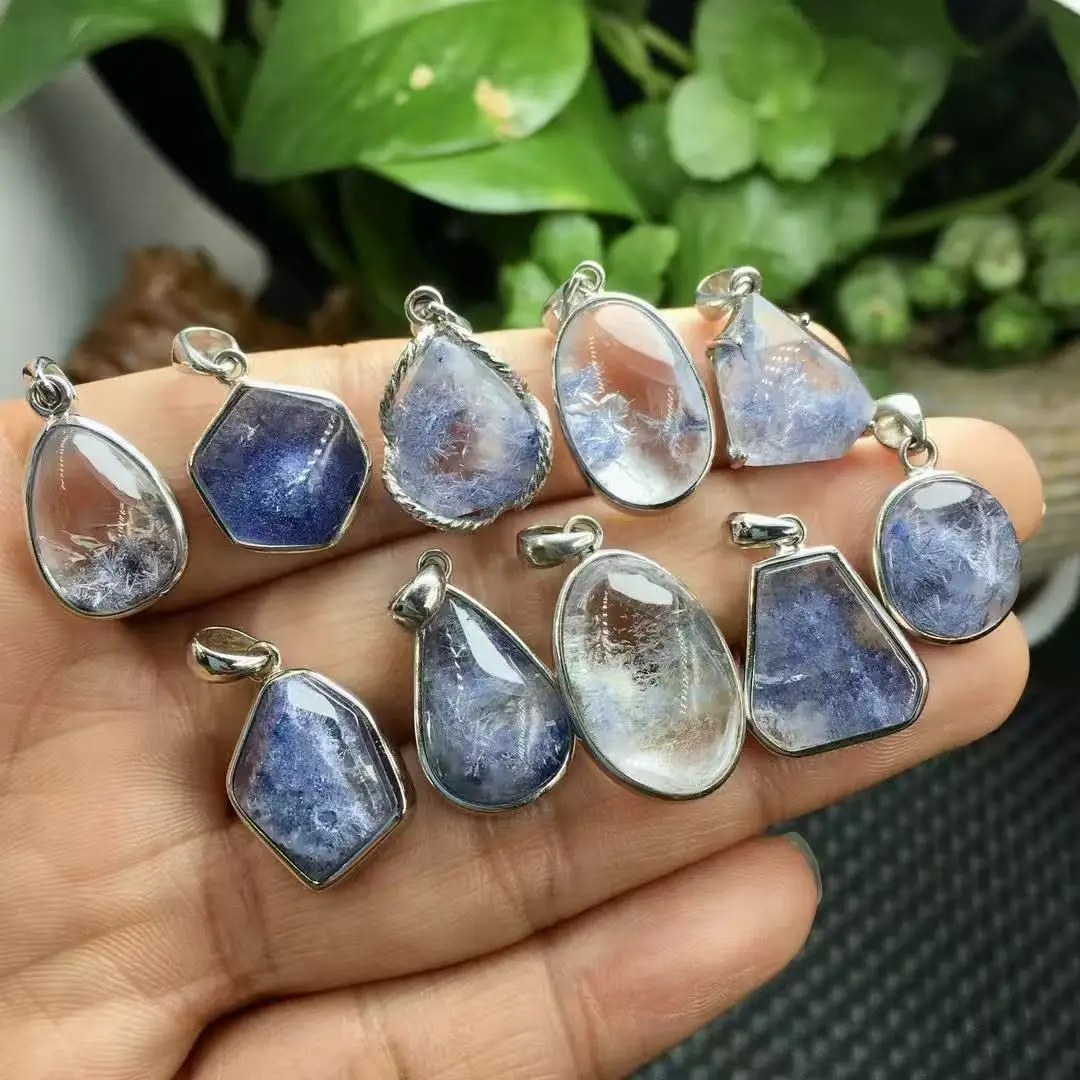 Unit One Piece 925 Silver Inlay Natural Dumortierite Crystal Various Shape Pendant For Gift
Unit One Piece 925 Silver Inlay Natural Dumortierite Crystal Various Shape Pendant For Gift