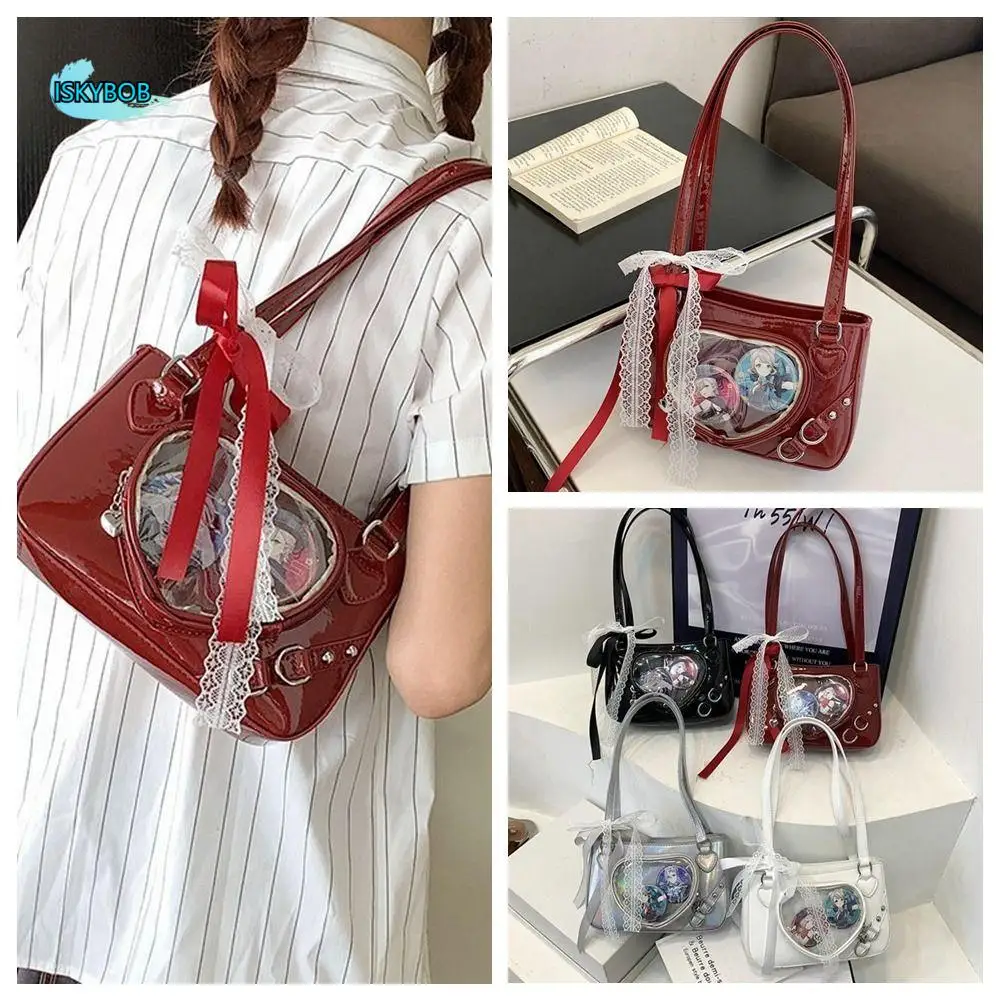 Y2K Transparent Love Itabag Zipper Bag JK Kawaii Shoulder Bag Underarm Commuting Bag Idol Merchandise Storage
Y2K Transparent Love Itabag Zipper Bag JK Kawaii Shoulder Bag Underarm Commuting Bag Idol Merchandise Storage