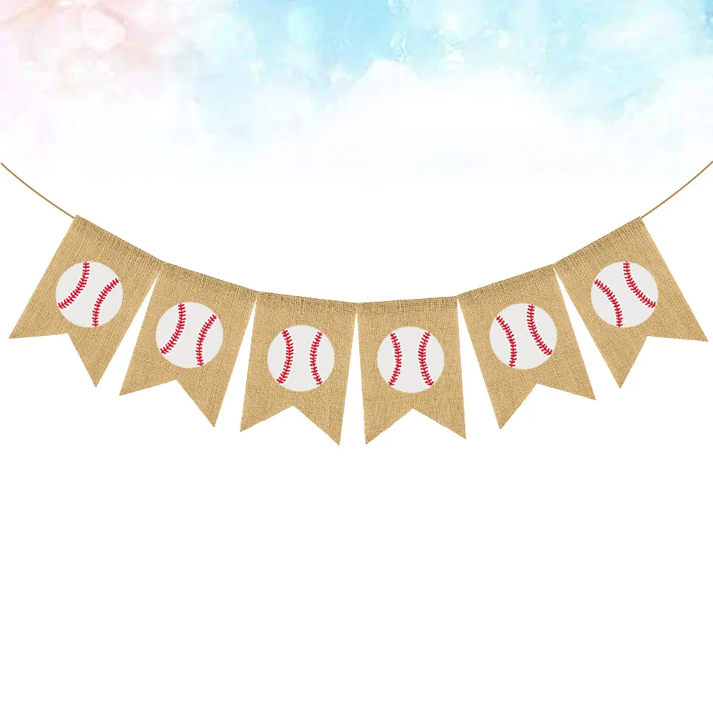 Sports Banner Decoration Bunting Party Supplies Retro Baseball European and American
Sports Banner Decoration Bunting Party Supplies Retro Baseball European and American