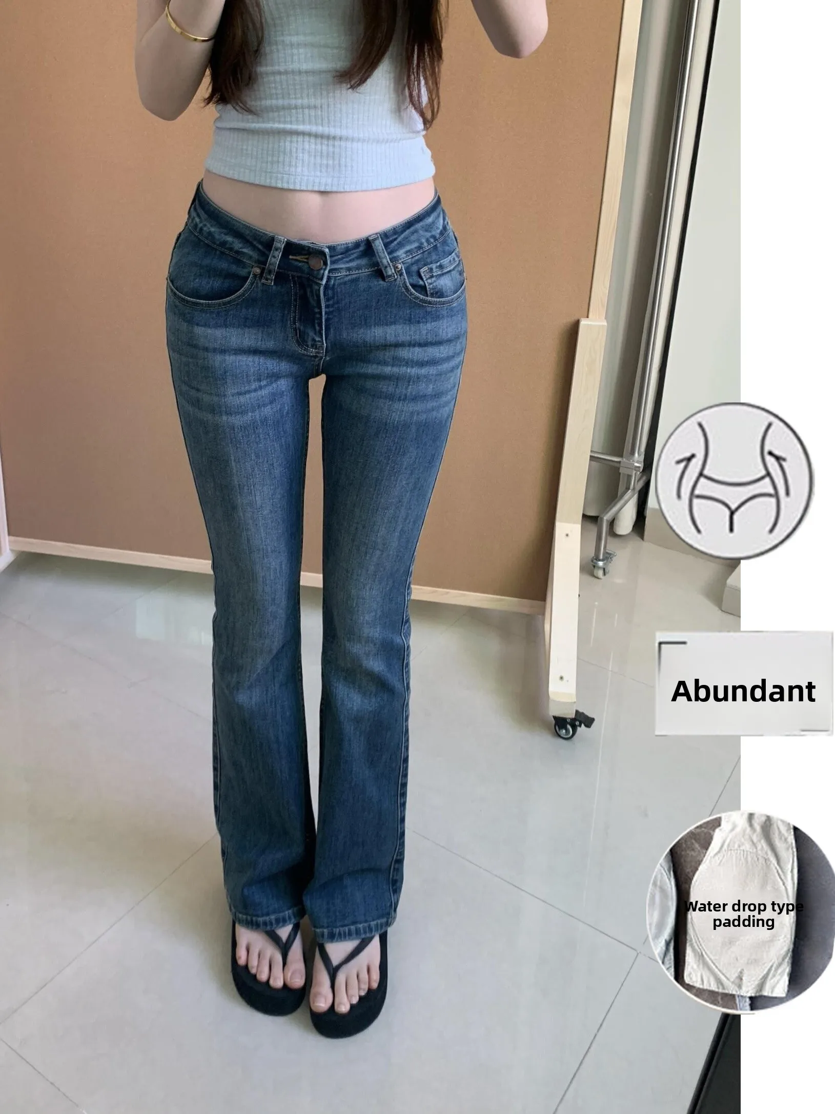 Korean Sle Low Waist Flared Jeans Women's Elastic Slimming Long Leg Lengthening Butt Enhancing High Waist Denim Pants
Korean Sle Low Waist Flared Jeans Women's Elastic Slimming Long Leg Lengthening Butt Enhancing High Waist Denim Pants