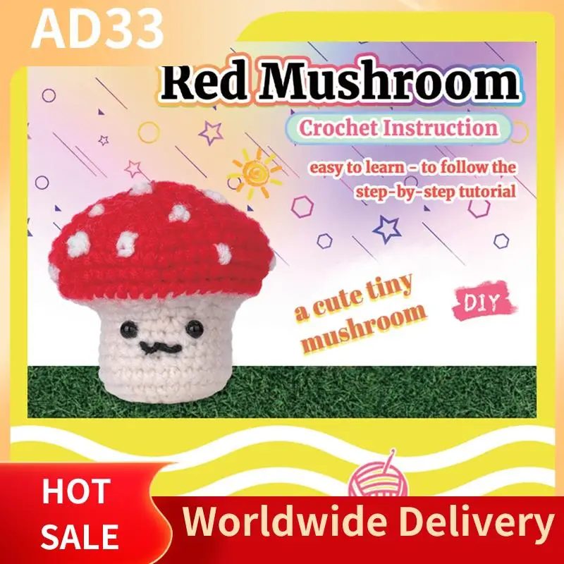 Лучшие предложения Набор для вязания крючком DIY Грибной набор для вязания крючком с спицами для вязания Плюшевая кукла Легкая (набор 6 в 1) 
Лучшие предложения Набор для вязания крючком DIY Грибной набор для вязания крючком с спицами для вязания Плюшевая кукла Легкая (набор 6 в 1)