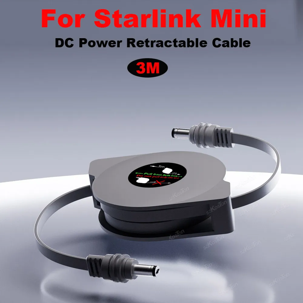 3M For Starlink Mini DC5521 to DC Power Cable Retractable Cable Plug and Play for RVs Camping Travel Outdoor Accessories
3M For Starlink Mini DC5521 to DC Power Cable Retractable Cable Plug and Play for RVs Camping Travel Outdoor Accessories