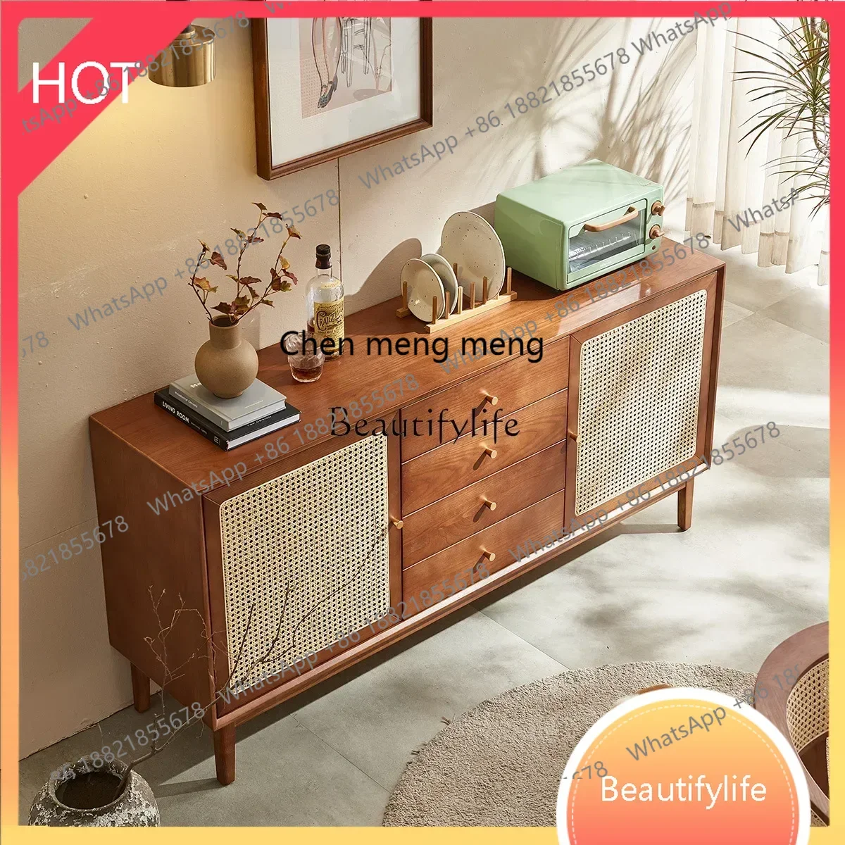 style NEWNordic rattan solid wood kitchen locker Japanese living room entrance wabi sandy wind wall storage cabinet ss 8617
style NEWNordic rattan solid wood kitchen locker Japanese living room entrance wabi sandy wind wall storage cabinet ss 8617