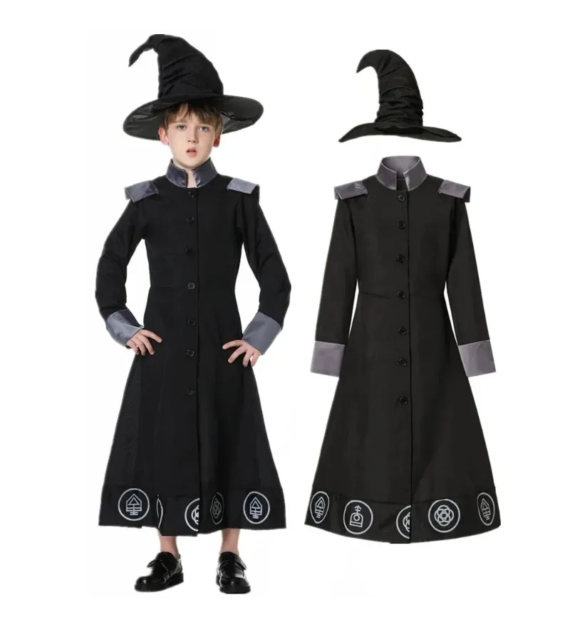 Halloween Mystical Dark Sorcerer Medieval Warlock Costume for Kids Boys Medieval Wizard Robe Priest Cosplay Party Fancy Dress Up
Halloween Mystical Dark Sorcerer Medieval Warlock Costume for Kids Boys Medieval Wizard Robe Priest Cosplay Party Fancy Dress Up